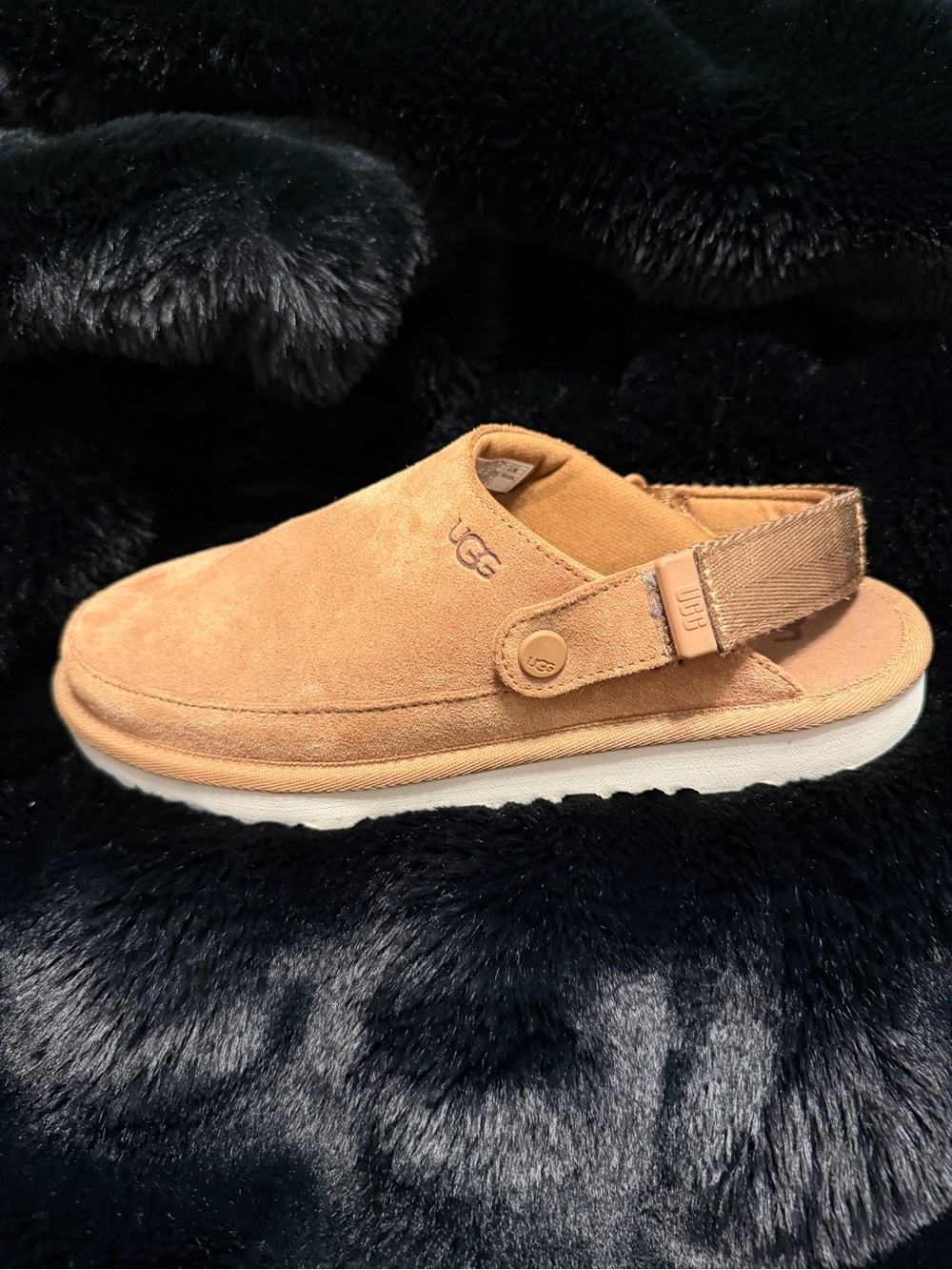 UGG Kids Chestnut Suede Slingback Clog
